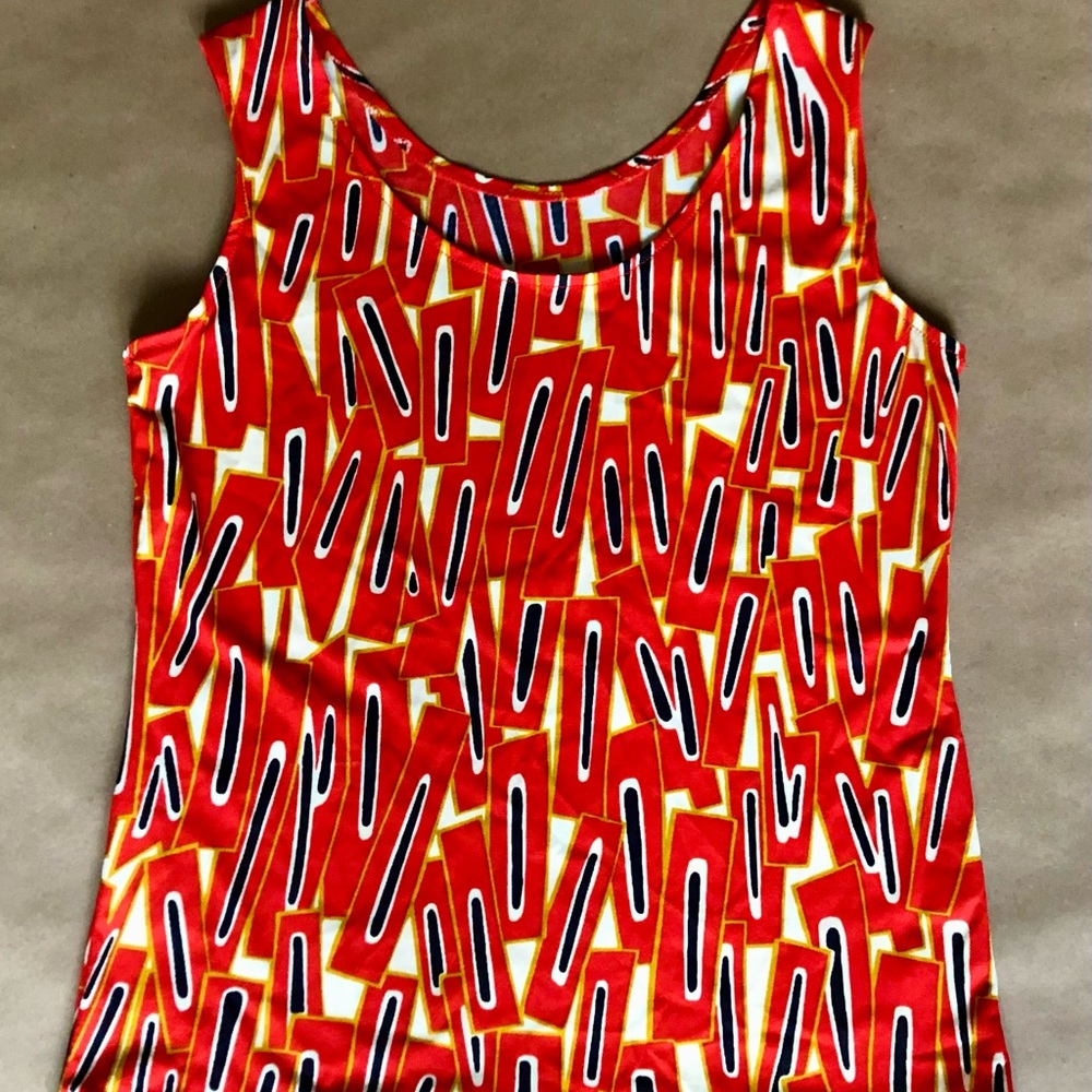 Vintage 70s print shell top